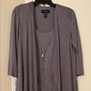 Pewter shimmer dress - size 14